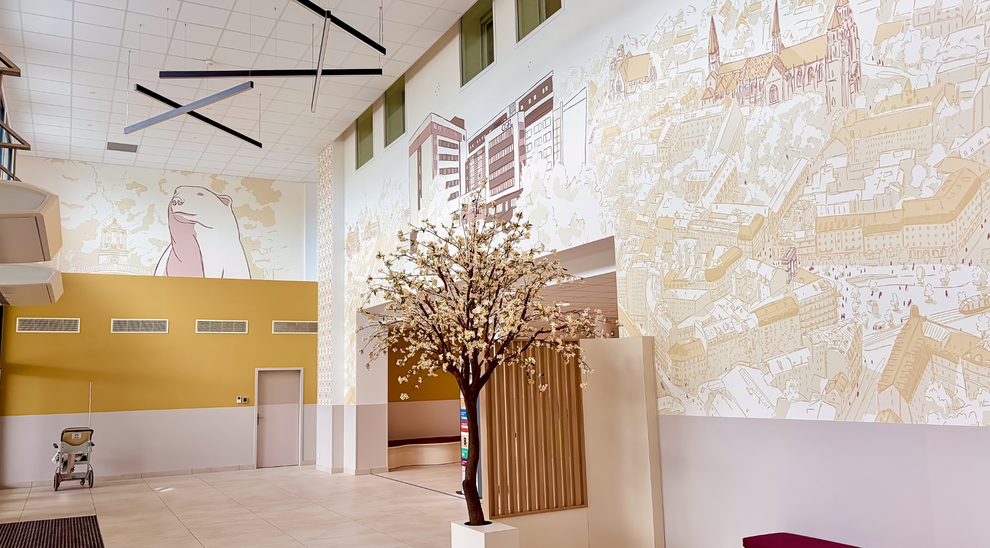 Papier peint panoramique à Dijon : un projet hors norme au Centre Georges-François Leclerc